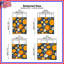 Couvre-lit matelassé orange et fleurs blanches-126079135