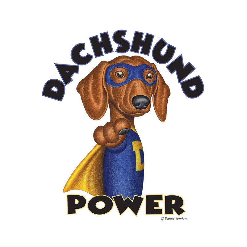 Dachshund Power Super Hero by Danny Gordon - Gallery-Wrapped Canvas Giclée on Canvas, Wrapped Canvas