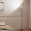 176cm Powder Coated Black LED Torchiere Floor Lamp with Smart Control and Outlet-348839472