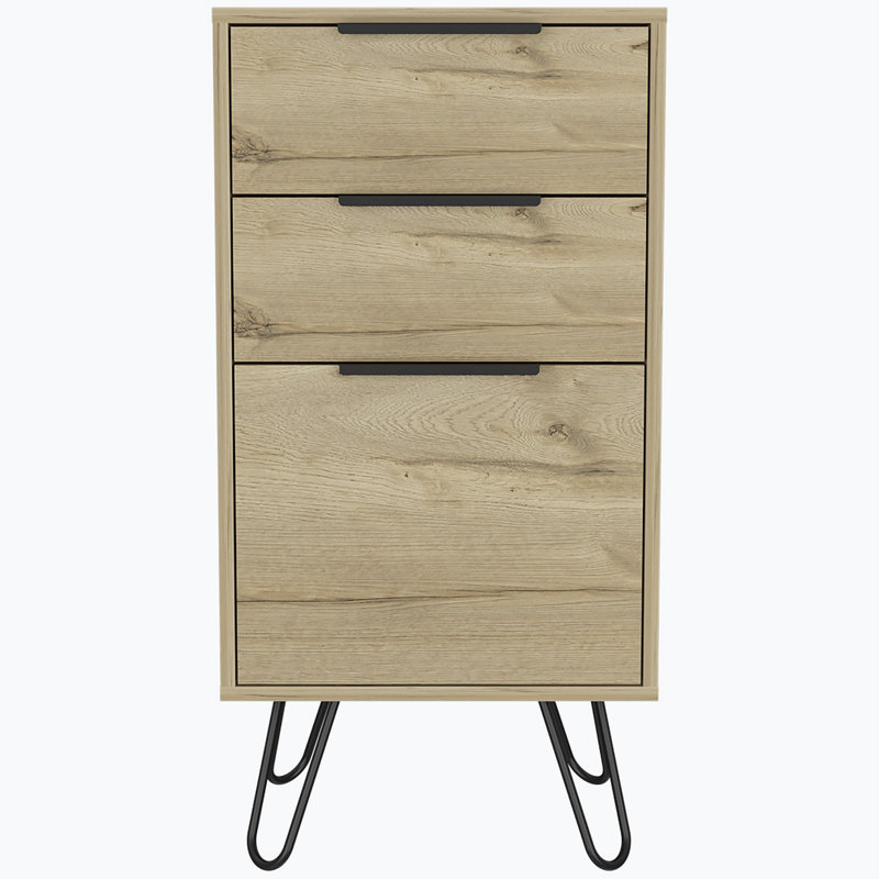 Commode 3 tiroirs, table de chevet, table de chevet Veneto
