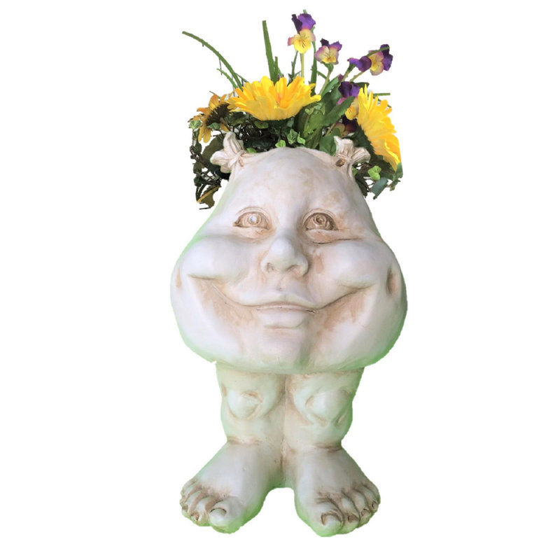 Statue totem solaire Friki Tiki Makaha, Blanc antique