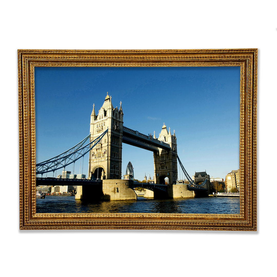 London Tower Bridge Blue Days Gerahmter Druck