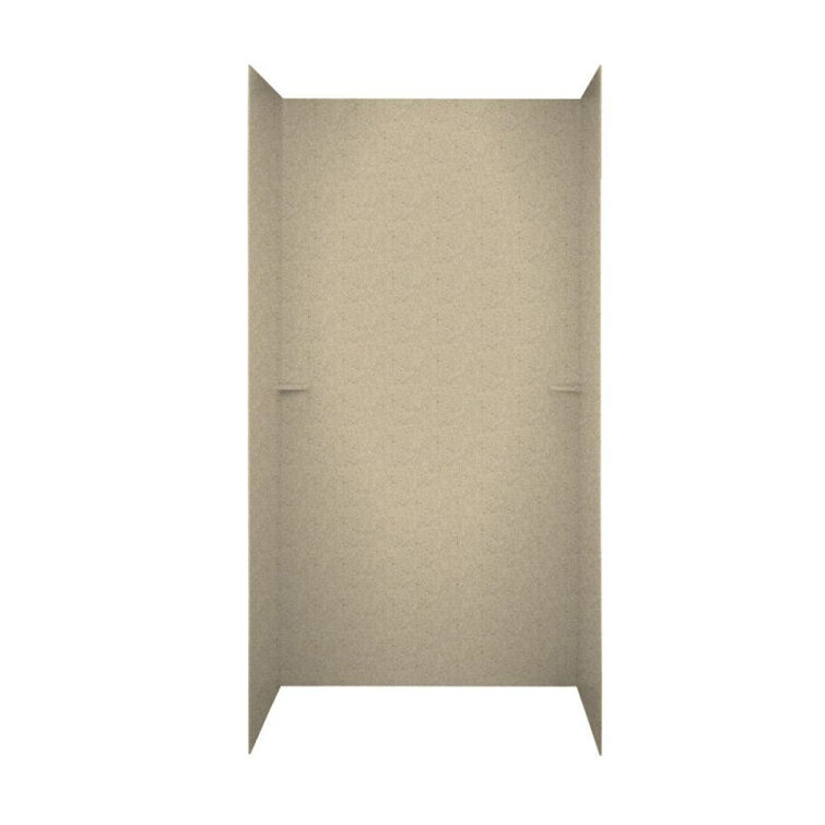 48'' W 36'' D 72'' H Glue Up Solid Surface Wall