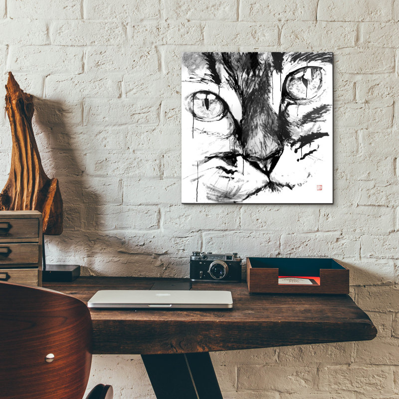 «Cat Face» par Pechane, H 12 po x l 12 po