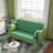 Loveseat Sofa With Tulip Pattern, Modern Upholstered Two Seater Sofa With 2 Dumpling-Shaped Throw Pillows, Comfy Couch