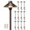 Paquet de 12 lumières de paysage à basse tension, lumières de chemin en aluminium 12v avec ampoules G4, lumières de chemin câblées imperméables avec connecteurs pour le jardin de la cour