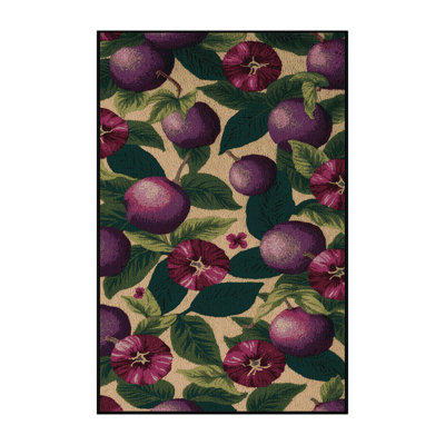 Washable Passion Fruit Hawaiian Area Rug