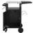 33.9" Outdoor Grill Cart With Drop Leaf, Outdoor Metal Bar Cart Pizza Oven Table With Wheels, Stainless Steel Top, Outdoor Kitchen Island With Storage Cabinet & Spice & Paper Rack For Bbq, Waterpr