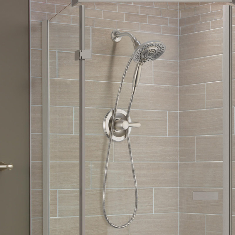 Universal Showering Components Full/Standard Dual Shower Head, Brilliance Champagne Bronze