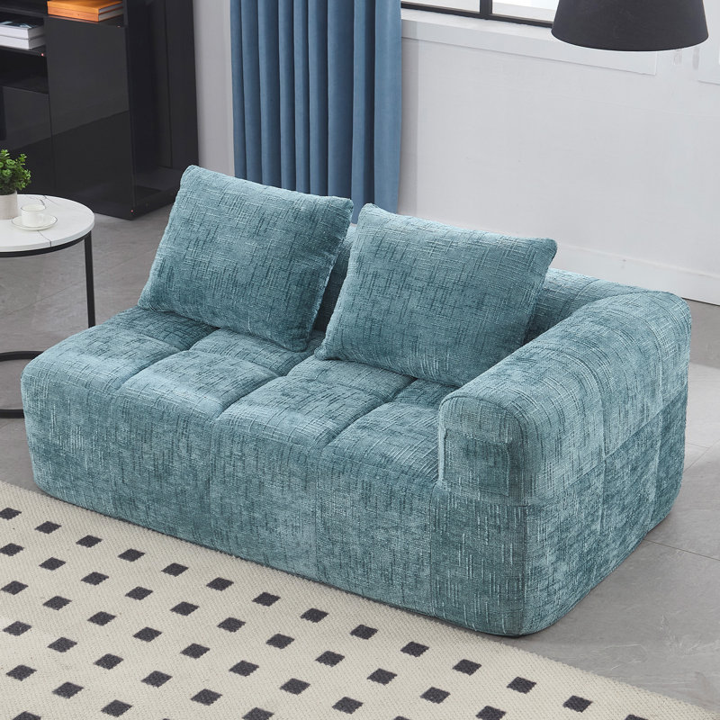 Canapé en chenille United We Win, Bleu menthe