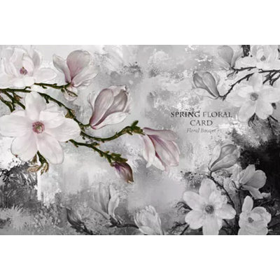 Murale de fleurs de magnolia Takako