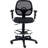 Traditional Backed Adjustable Height Ergonomic Lab Stool with Footring Wheels