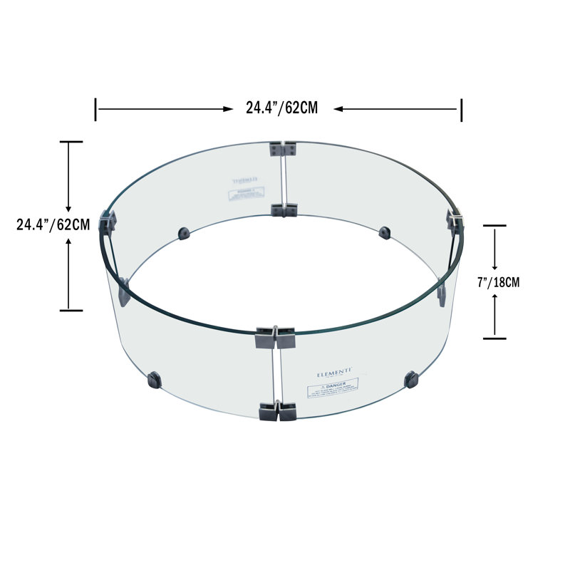 Fire Pit Accessory, 17.8cm H x 52.6cm W x 52.6cm D
