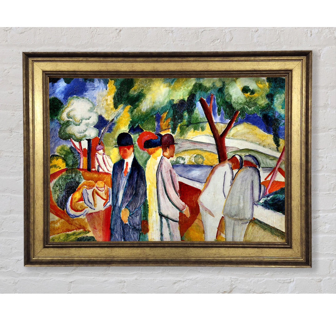 August Macke Large Bright Walk - Einzelner Bilderrahmen Kunstdrucke