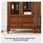 Vitrine en bois massif rétro avec tiroirs, conception ornée-1978036819