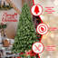 7FT Pre-Lit PVC Christmas Tree, 400 UL Lights, 1072 Branch Tips, Auto-Unfold Memory Wire, Full Artificial Holiday Tree-721634130