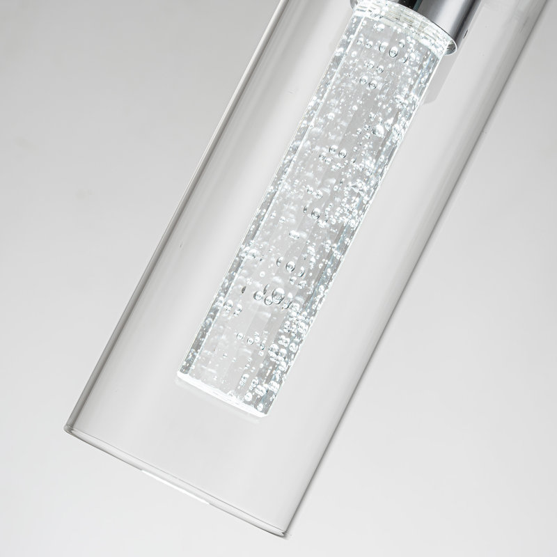 Iniko 3 - Light LED Cylinder Pendant, Chrome
