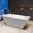 66 Inch Freestanding Bathtub Acrylic Soaking Tub Glossy White Bath Tub With Overflow