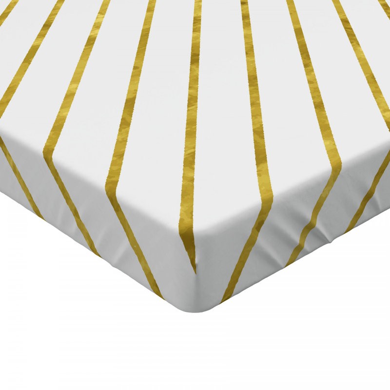 Microfiber Striped Fitted Sheet, Queen Fitted Sheet, Blue/Pink/Yellow Striped
