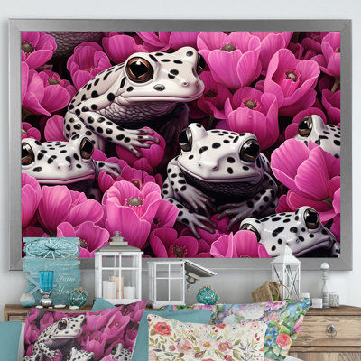 Blanc et rose Pop Art Frog I