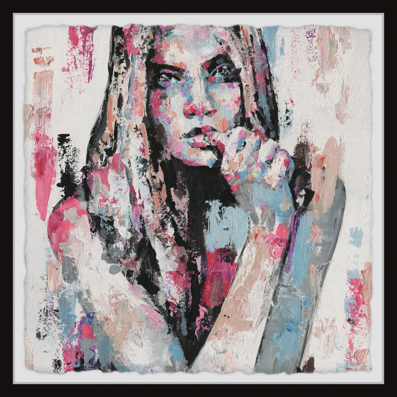 Mystery Girl par Parvez Taj - Reproduction d'art sur papier encadrée, H 32 po x l 32 po x P 1,5 po