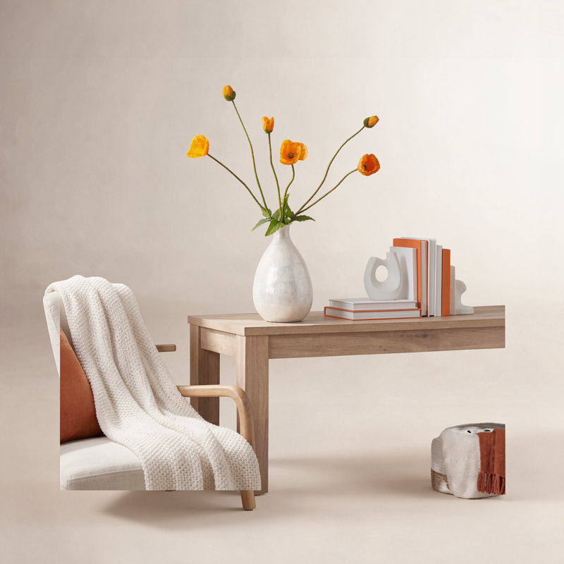 Coquelicot d'été + bourgeon 29 po , Orange