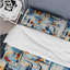 Blue Metropolis Matrix Pattern - Geometric Duvet Cover Set-1345578216