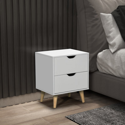 40cm W Engineered Wood Bedside Table