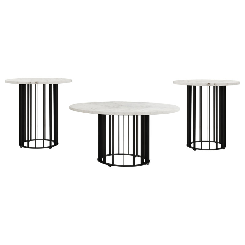 Ensemble de tables basses 3 pièces Nana, 3 pièces: table basse, 2 tables de bout