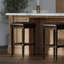 Tabouret de bar carré transitionnel avec siège rembourré