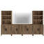 Garde-manger modulaire avec 4 portes, armoire de rangement ouverte en bois de 74,2 po de hauteur, garde-manger Farmhouse avec tablette réglable pour la salle à manger, le salon, brun-914814050