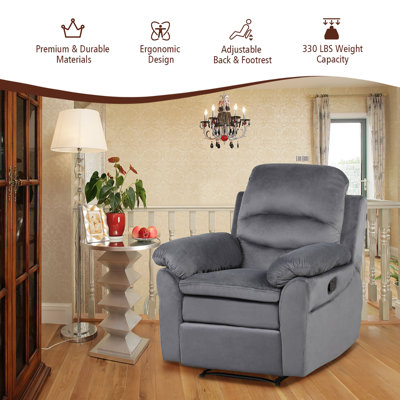Fauteuil inclinable manuel standard de 37 po de largeur Lavaeh