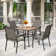 Basima 4 - Person Metal Patio Dining Set with Square Table