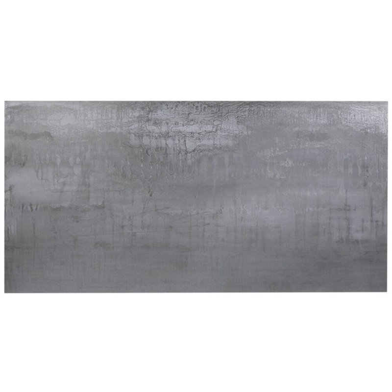 Angela Harris Inspira 24x48 Matte Metal Look Porcelain Tile, Light Gray