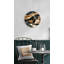 Horloge murale moderne en verre trempé - art abstrait noir doré, décoration minimaliste, cadeau de pendaison de crémaillère unique, grand cercle silencieux-1798992487-1798992506
