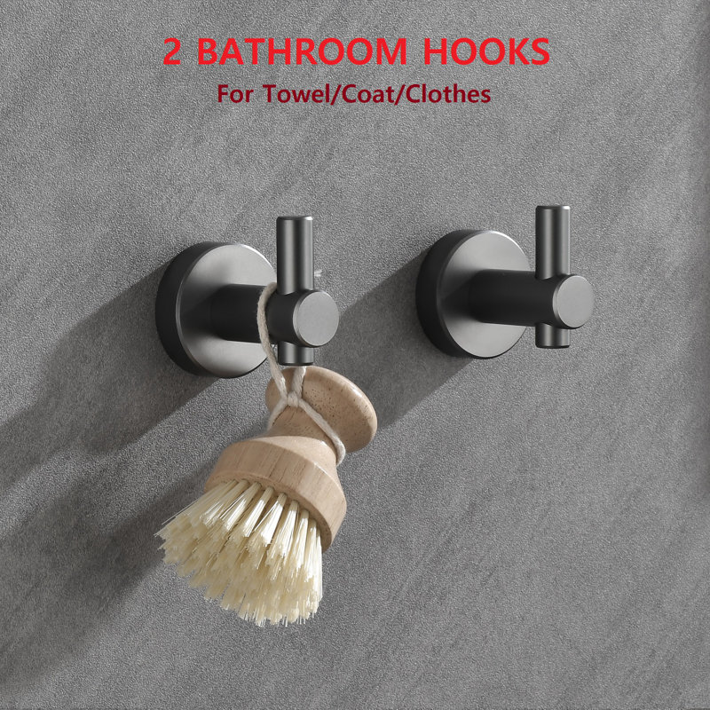 6 - Piece Bathroom Hardware Set, Gun Ash