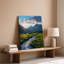 Toile, "Un paysage serein, avec un ruisseau sinueux qui coule à travers une luxuriante" Green Meadows "entourée de roches éparses et toile-990050492