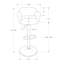 Tabouret de bar, pivotant, hauteur de bar, réglable, aspect cuir-1823599449-1823599450