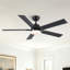 Élégant ventilateur de plafond à fixation verticale avec lumière DEL, moteur réversible et télécommande-1620592987-1620592990-1620592991