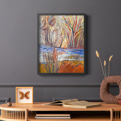 «Cadmium Winter Solstice I», reproduction encadrée - bois massif