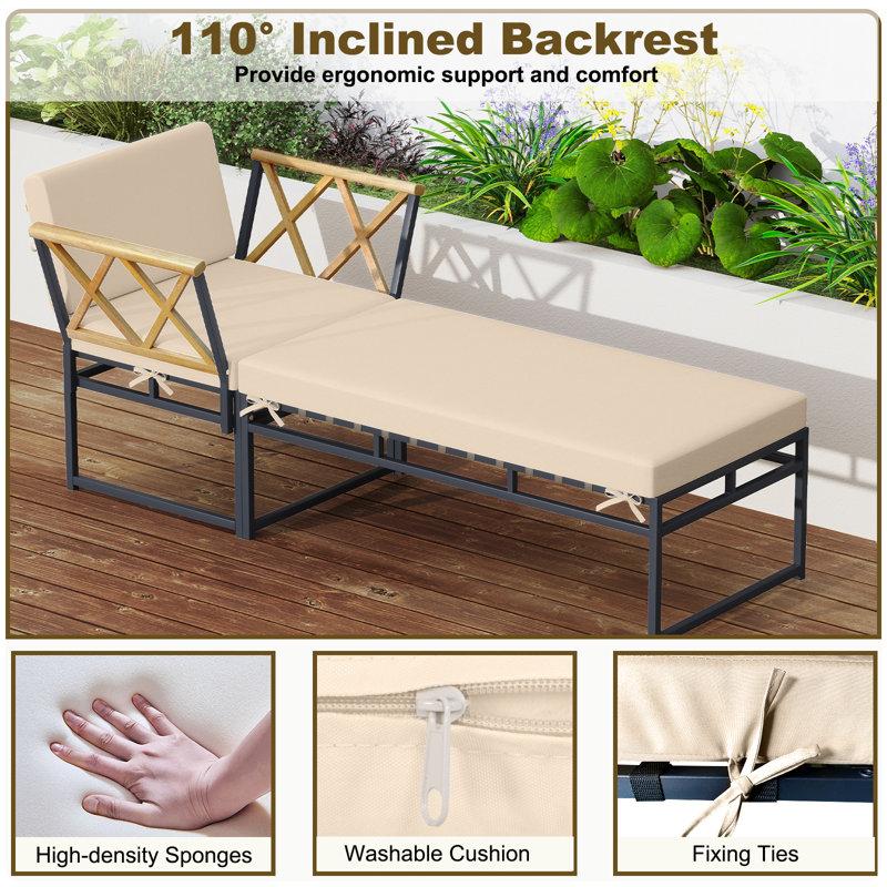 110cm Long Single Chaise