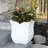 Clywd 16" Resin Square Pot Planter with Drainage Holes-1710614758