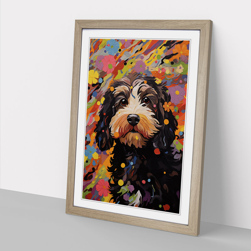 Single Picture Frame Print on Wood, 46cm H x 34cm W, Oak Framed