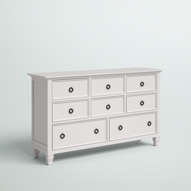 Commode 8 tiroirs Felder, Blanc