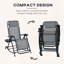Ensemble de chaises longues berçantes pliables zéro gravité Outsunny-1425070632