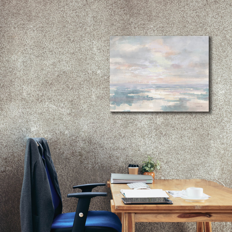 «Red Calm Waters» par Danhui Nai, reproduction d'art sur toile Red Barrel Studio®, H 26 po x l 34 po