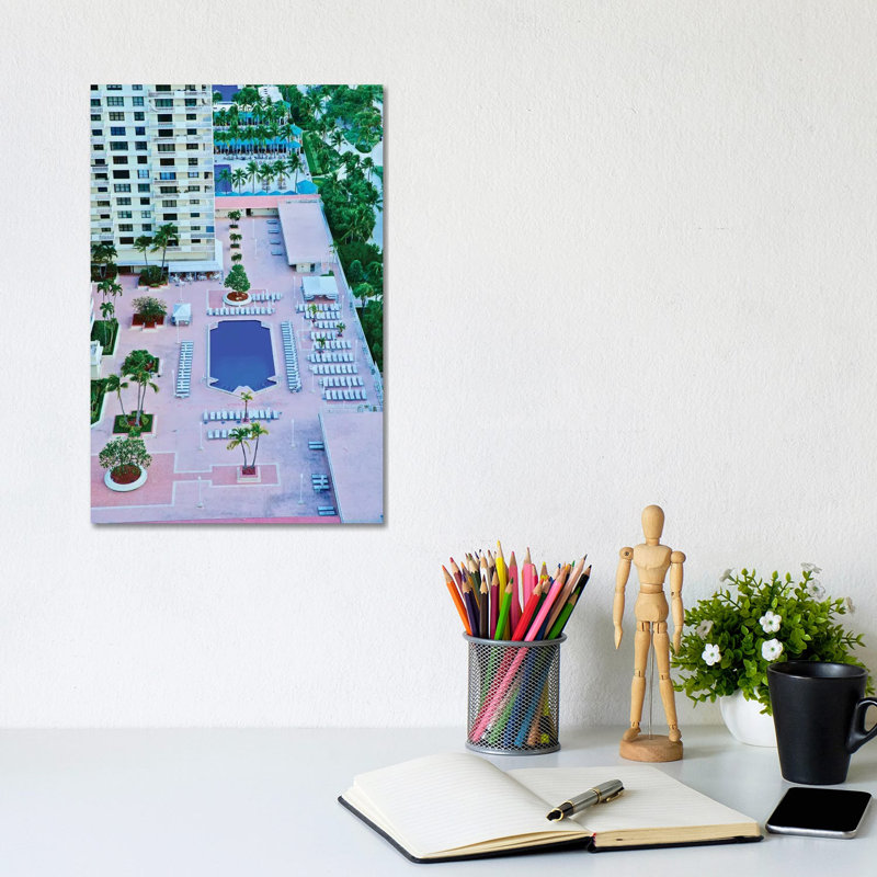 Miami Pool From Above by Susan Vizvary - Gallery-Wrapped Canvas Giclée on Canvas, Canvas, 20.32 cm H x 30.48 cm W