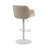 Jaxxon Swivel Adjustable Height Barstool with Metal Base in Wood, and Faux Leather-723451764-723451763
