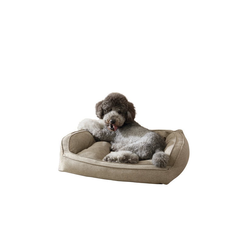 Lit pour chien Hartz, Moyen (l 41 po x p 33 po x H 12 po), Noyer beige foncé