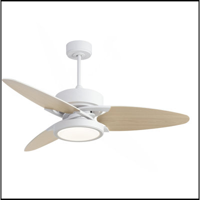 Light Pro 52 po Ventilateur de plafond intelligent DEL blanc avec télécommande